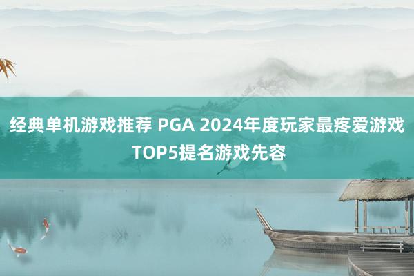 经典单机游戏推荐 PGA 2024年度玩家最疼爱游戏 TOP5提名游戏先容